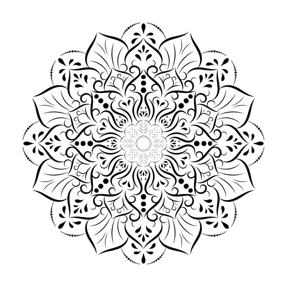 patrón floral de mandala, elementos decorativos antiguos, fondo de mandala vector