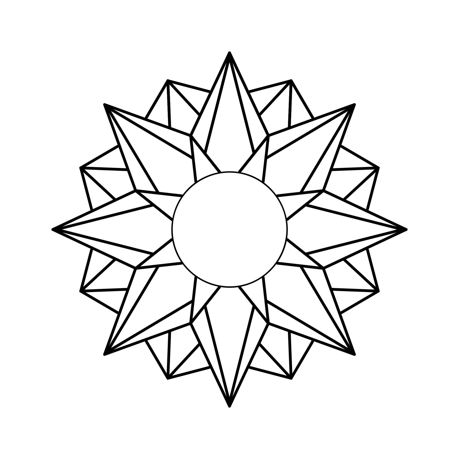 Minimal geometric Mandala floral style, Vector mandala Oriental pattern