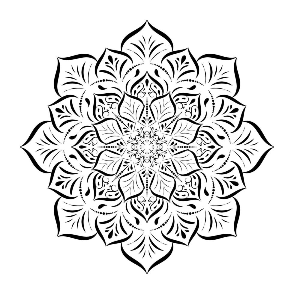 patrón floral de mandala, elementos decorativos antiguos, fondo de mandala vector