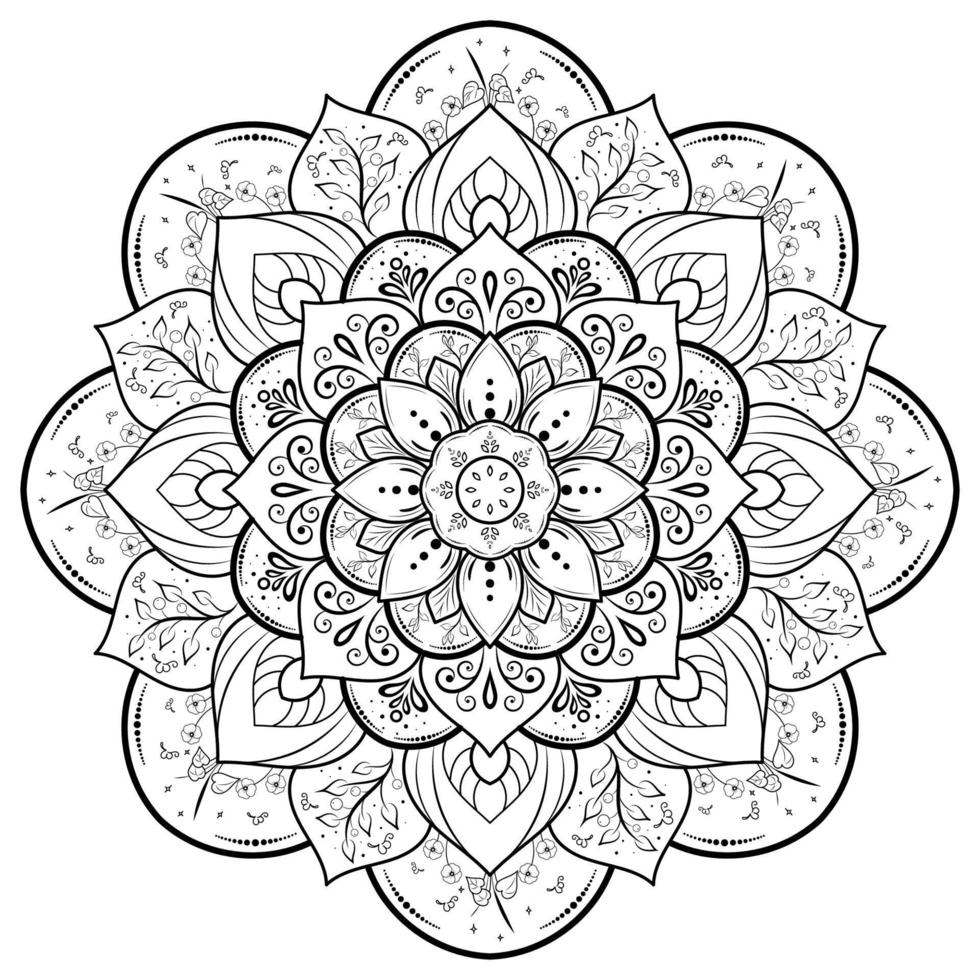 patrón floral de mandala, elementos decorativos antiguos, fondo de mandala vector