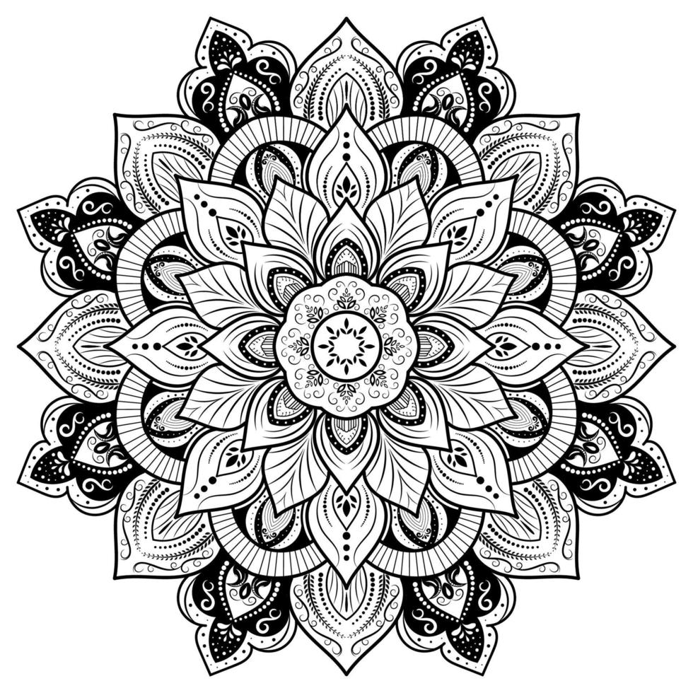 patrón floral de mandala, elementos decorativos antiguos, fondo de mandala vector