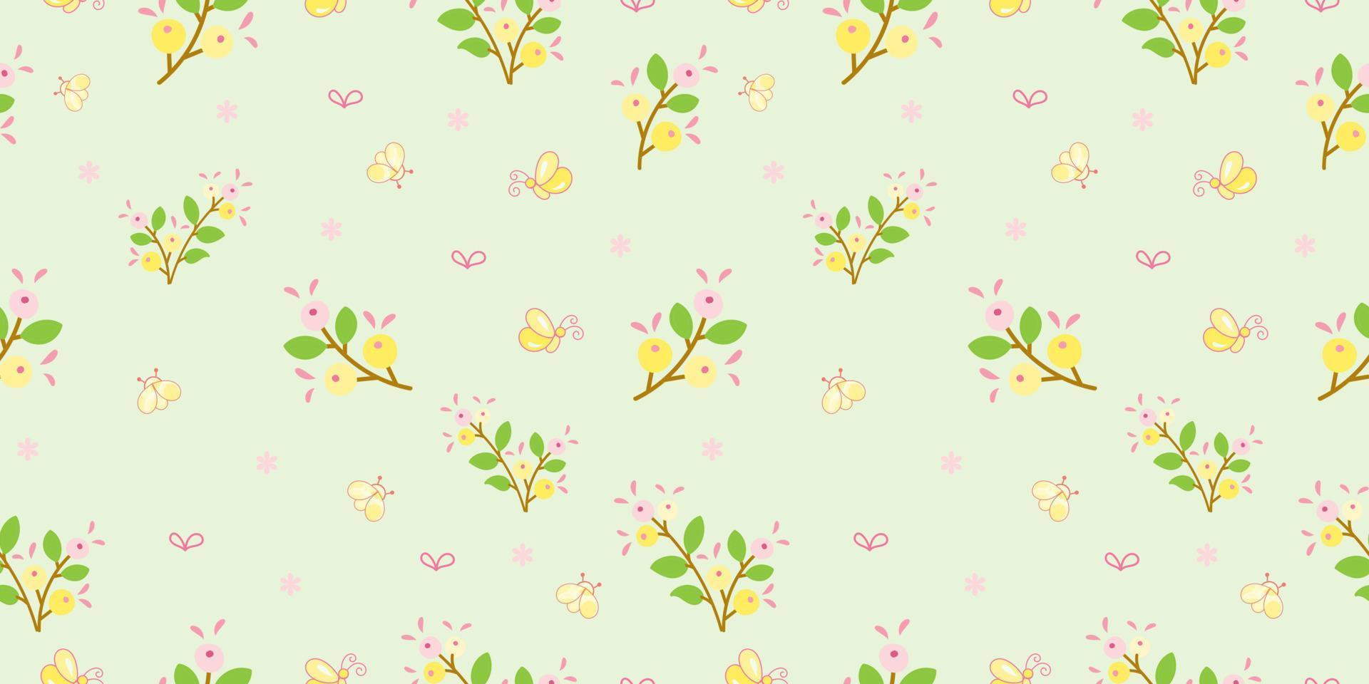 Seamless Floral patterns background vector