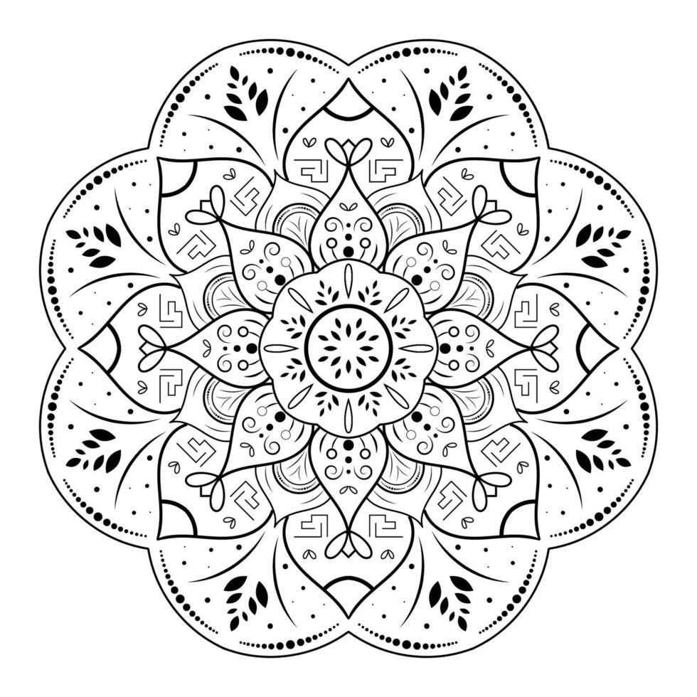 Mandala floral pattern, Vintage decorative elements vector