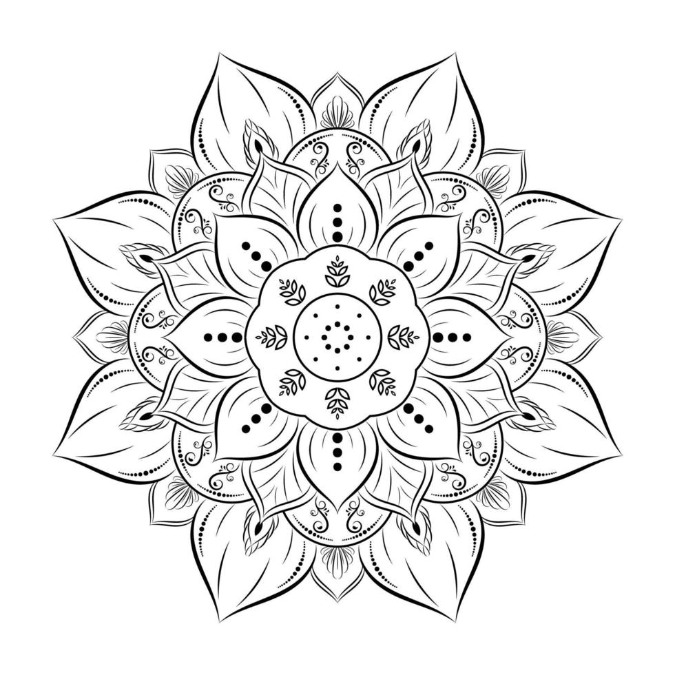 Mandala floral pattern, Vintage decorative elements vector