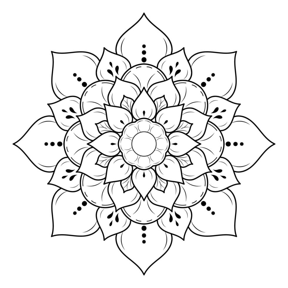 patrón floral de mandala, elementos decorativos antiguos, fondo de mandala vector