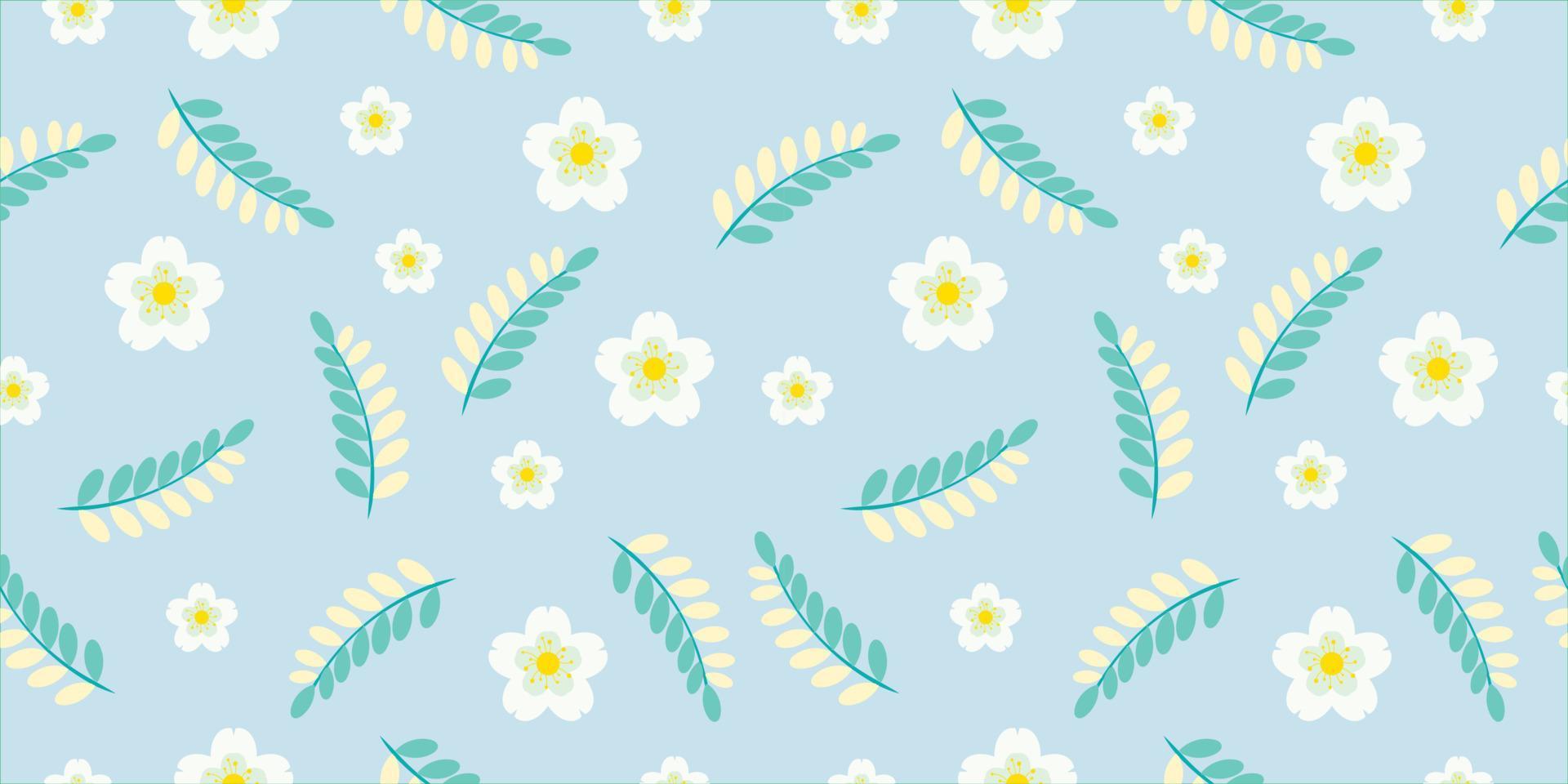 Seamless Floral patterns background vector