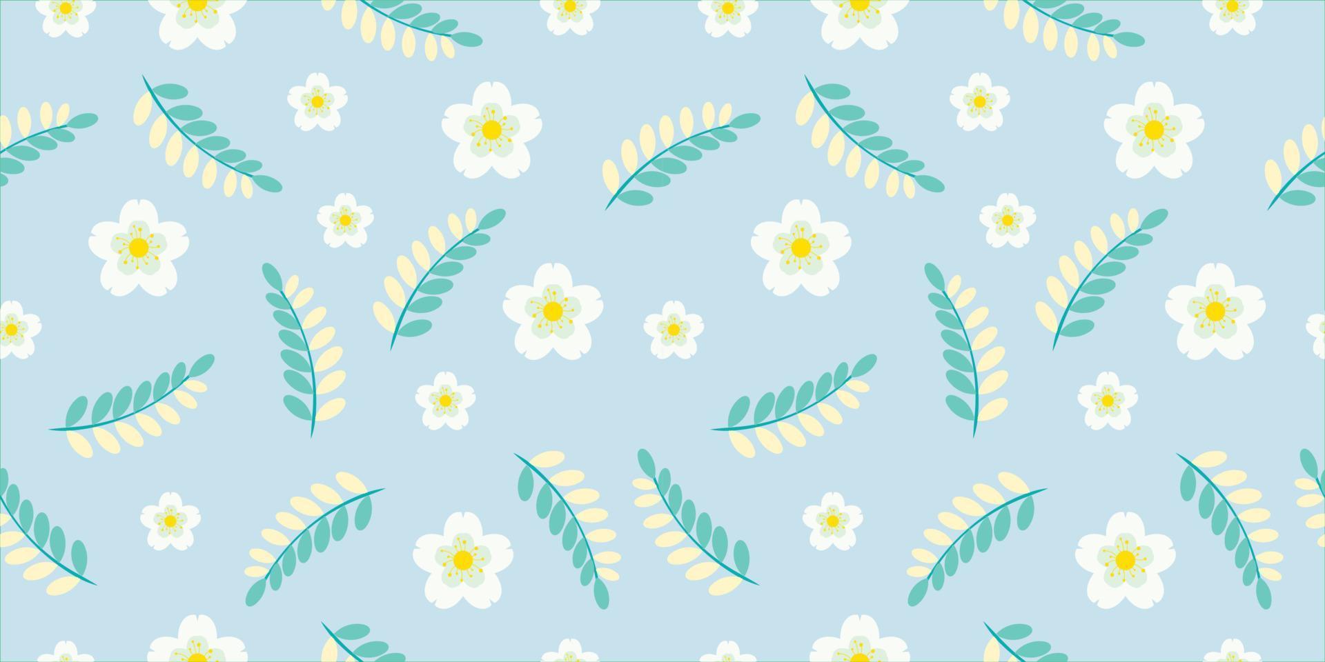 Seamless Floral patterns background vector