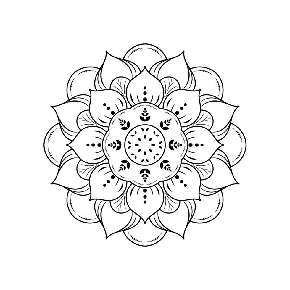 Mandala floral pattern, Vintage decorative elements vector