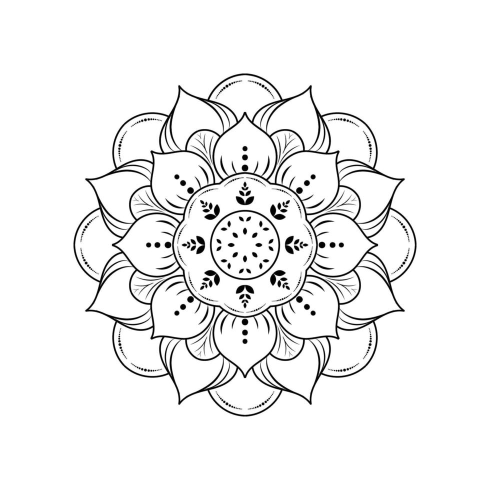 Mandala floral pattern, Vintage decorative elements vector