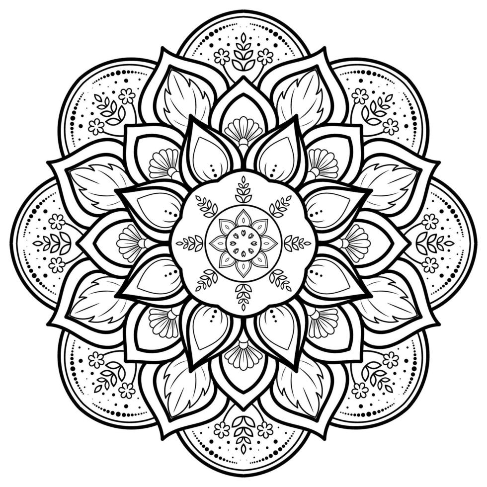 patrón floral de mandala, elementos decorativos antiguos, fondo de mandala vector