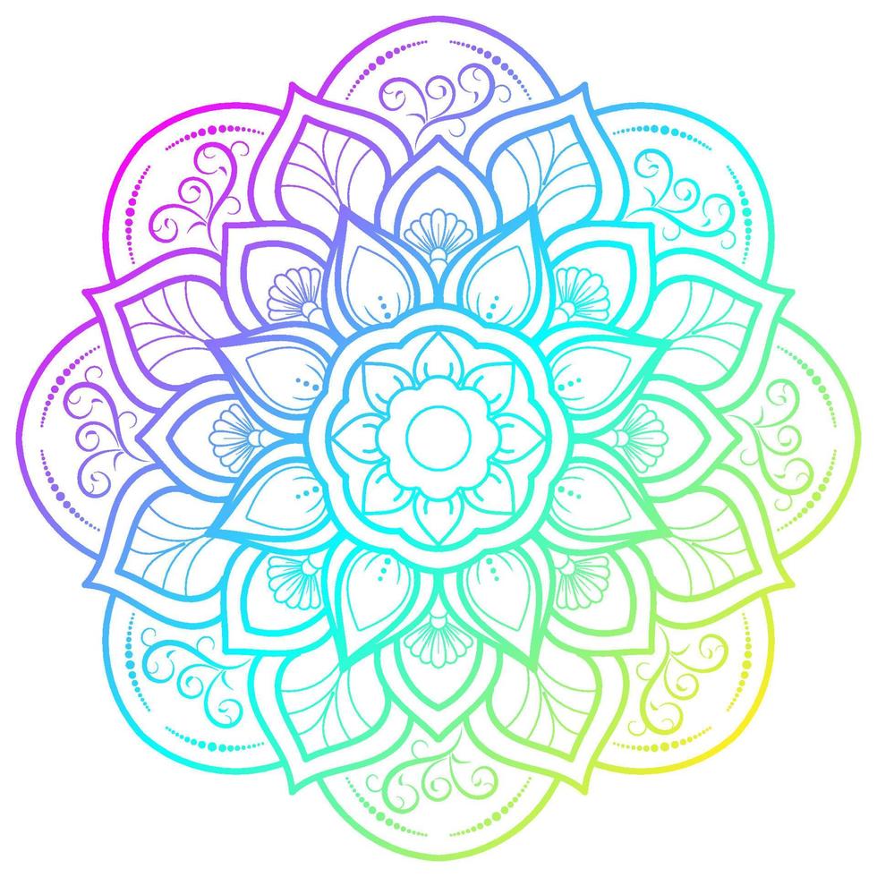 patrón floral de mandala, elementos decorativos antiguos, fondo de mandala vector