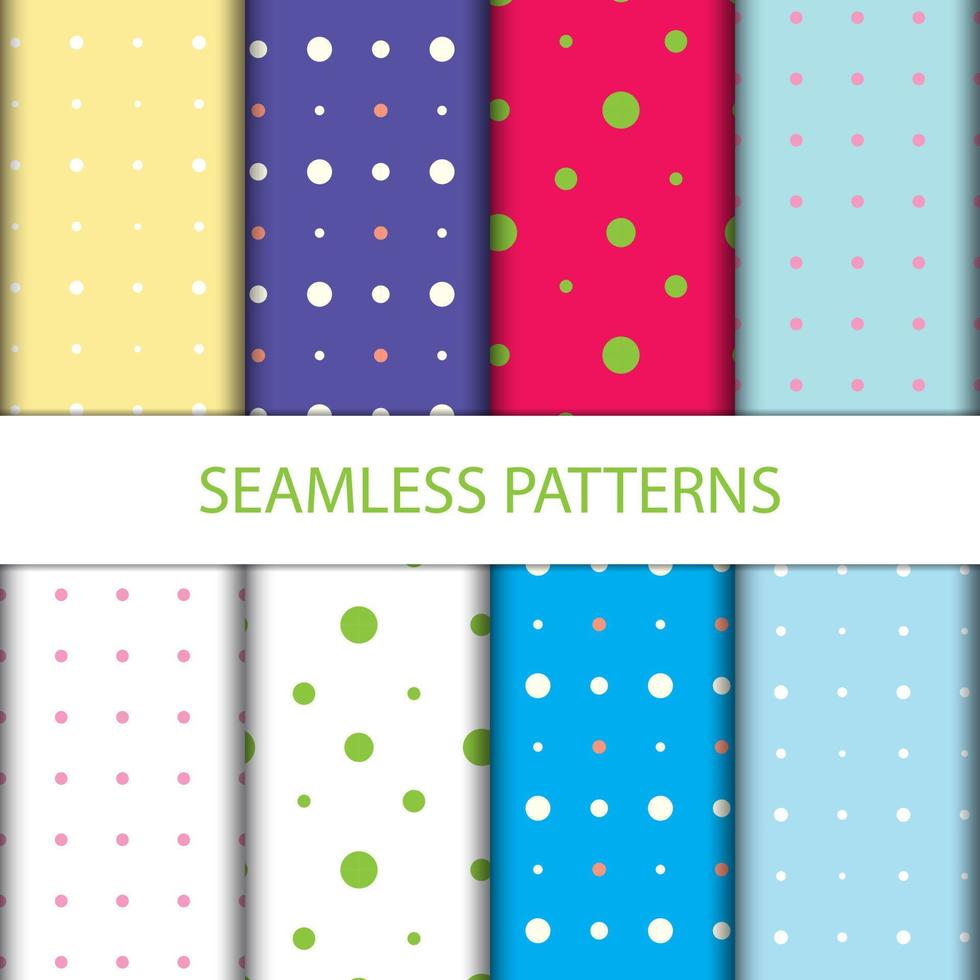 Seamless polka dot pattern background, Simple seamless backgrounds and wallpapers for fabric, packaging, Decorative print, Textile, repeating pattern vector