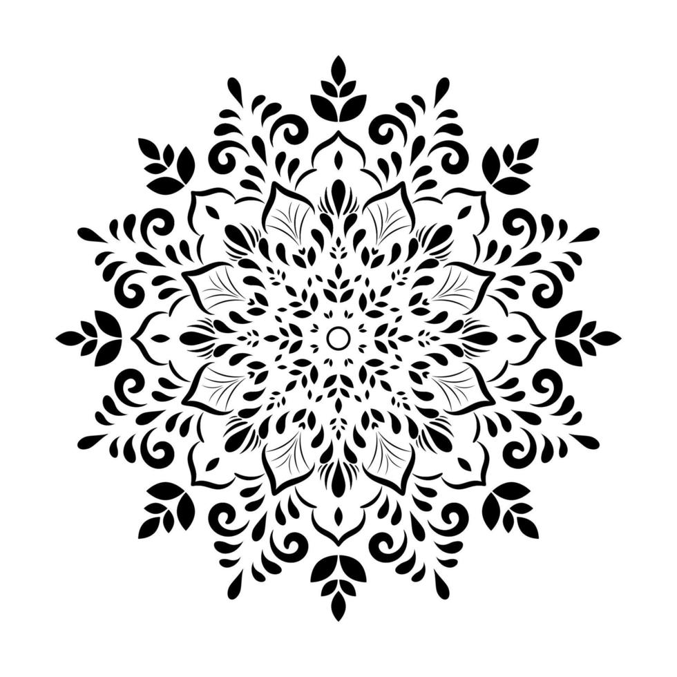 Mandala pattern design with hand drawn, Vector mandala Oriental pattern, Unique design with petal flower. Concept relax and meditation use for page logo book