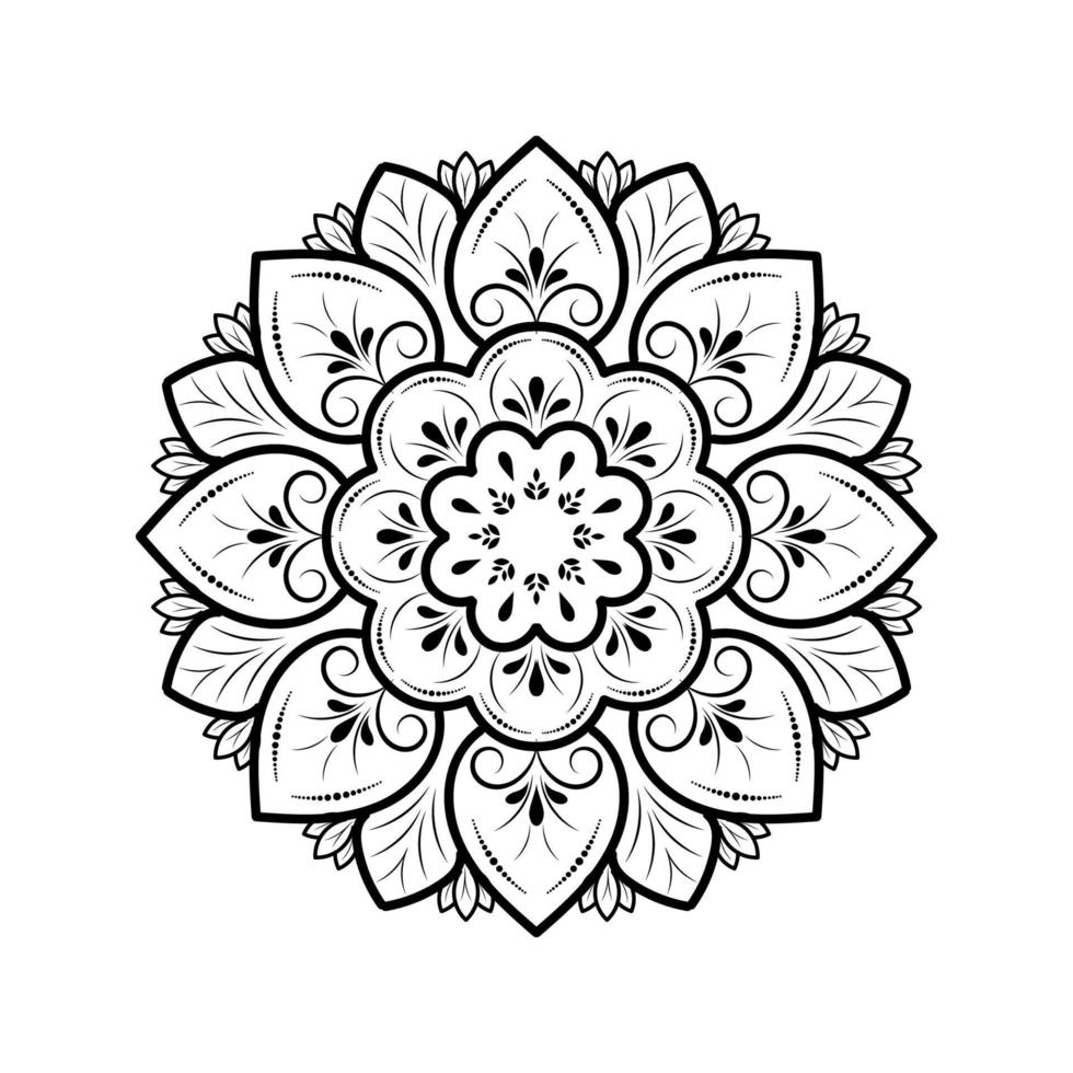 patrón floral de mandala, elementos decorativos antiguos, fondo de mandala vector