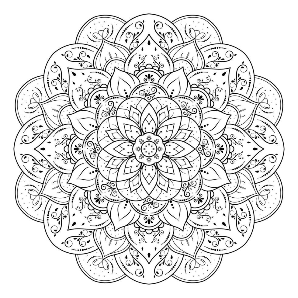 patrón floral de mandala, elementos decorativos antiguos, fondo de mandala vector