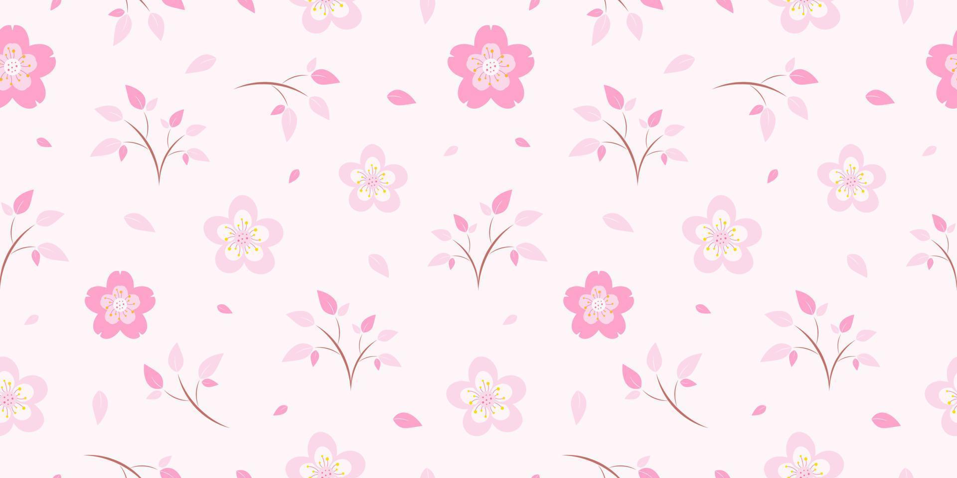 fondo de patrones florales sin fisuras vector