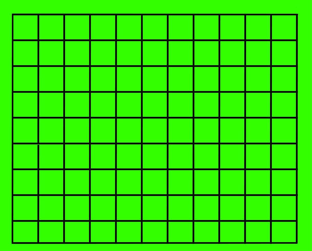 vector lines forming a square of 99, on a green background