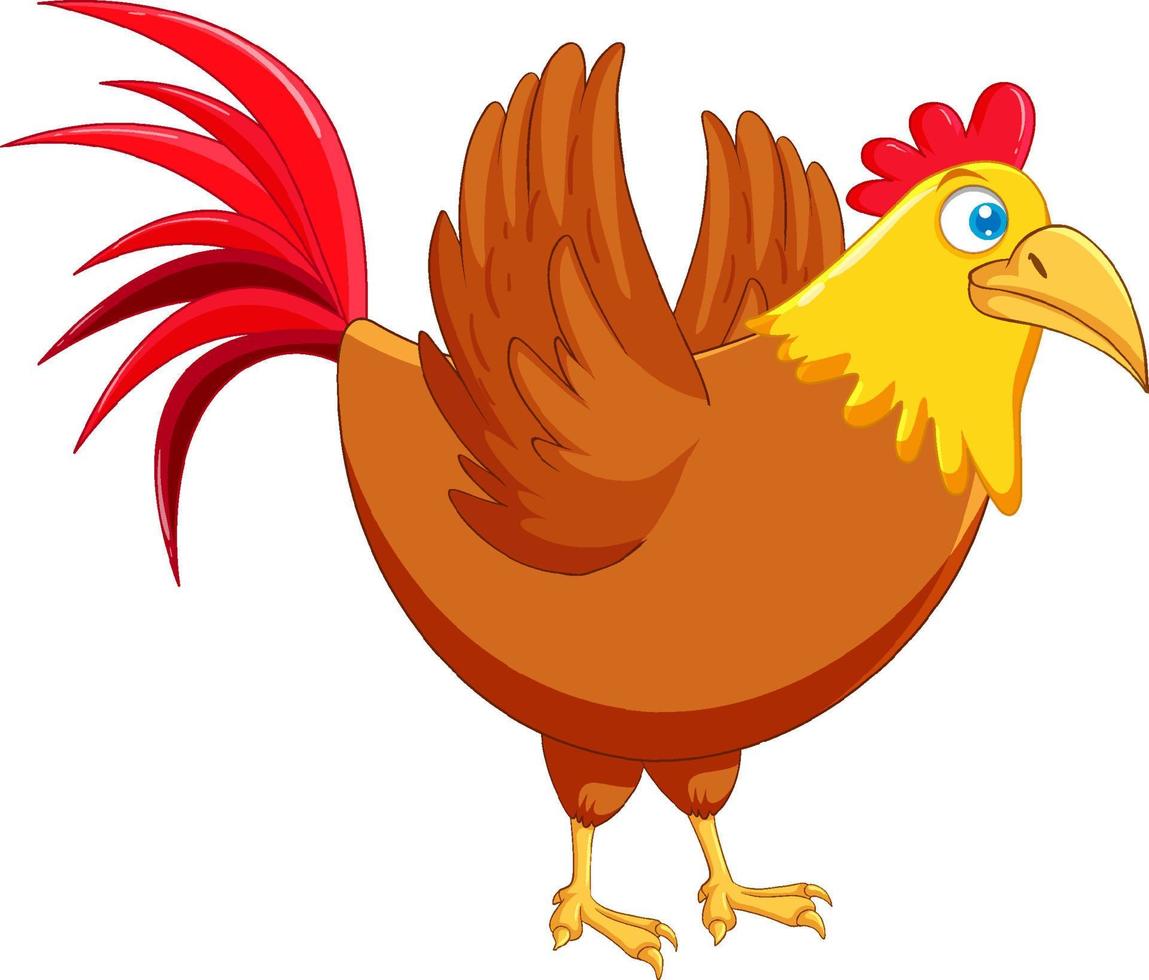 Isolated chicken in cartoon design vector