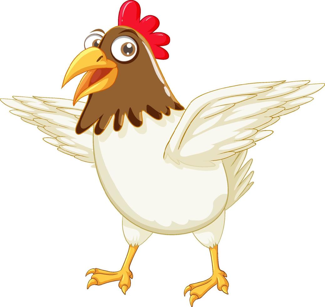 A chicken cartoon character vector