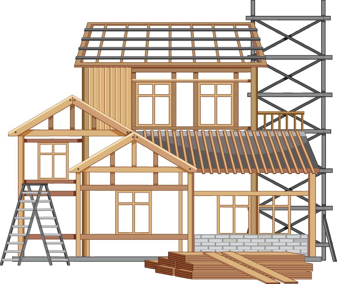 House construction site concept vector