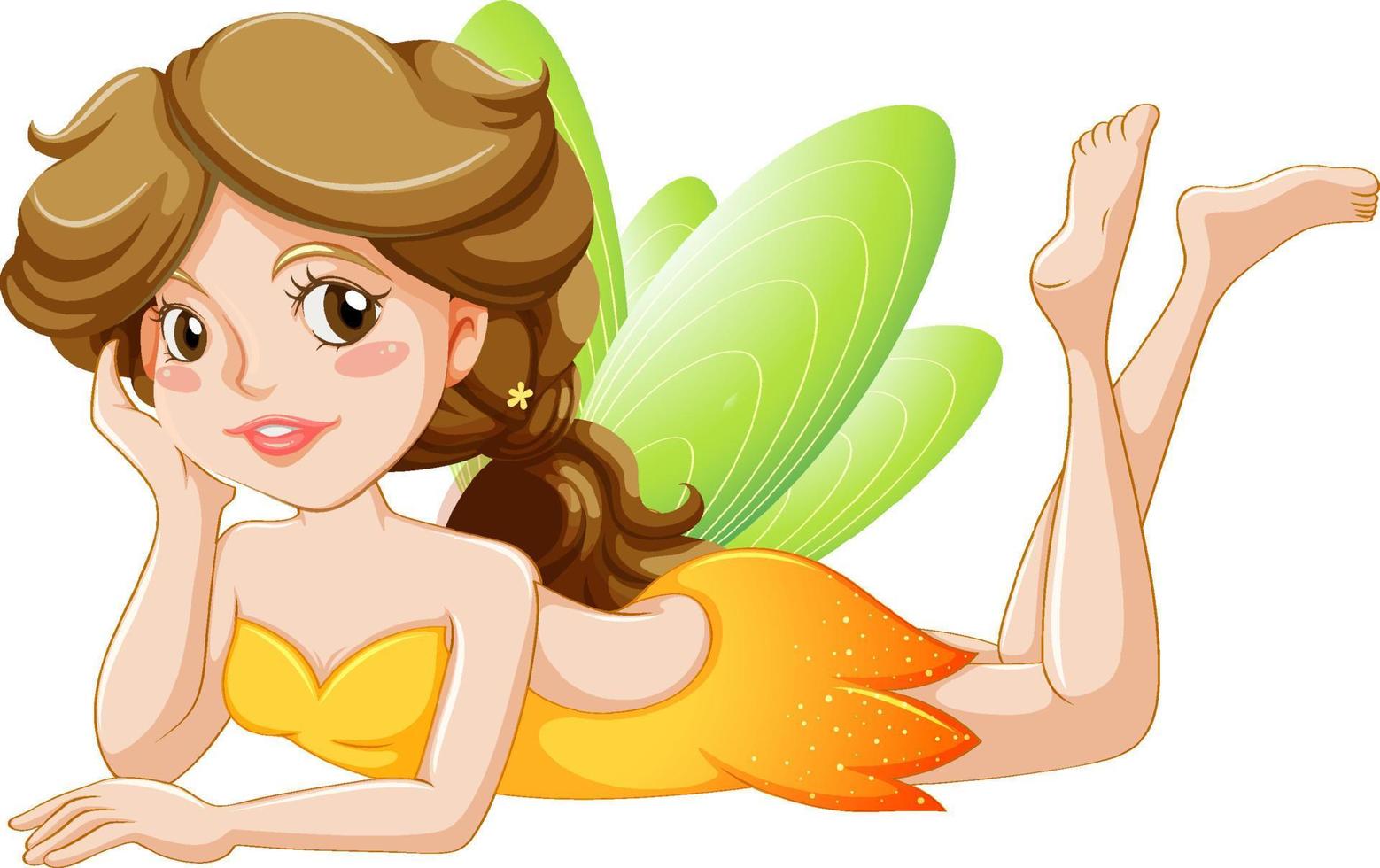 Beauty fairy on a white background vector