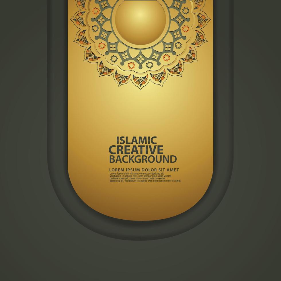 Abstract backgrounds with realistic Islamic ornamental colorful detail of mosaic for greeting card template. vector