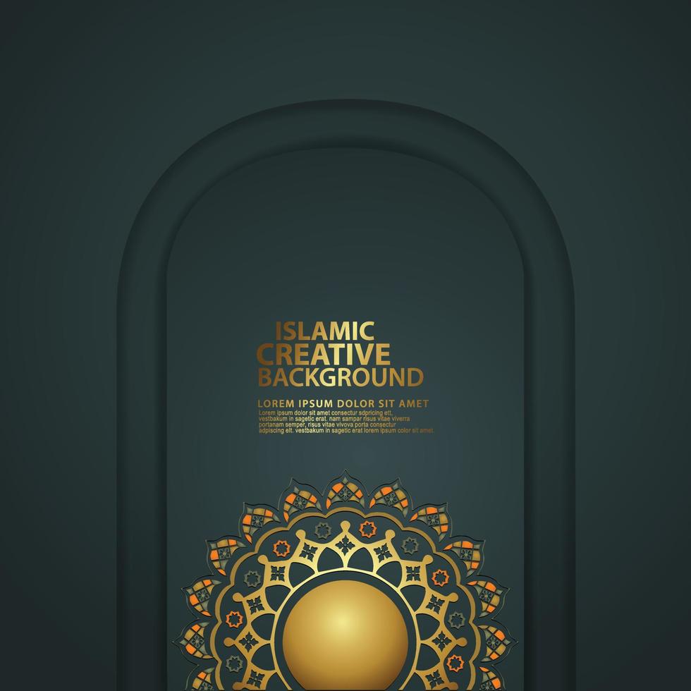 Abstract backgrounds with realistic Islamic ornamental colorful detail of mosaic for greeting card template. vector