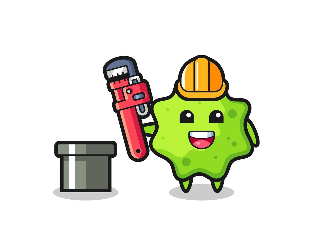 Character Illustration of splat as a plumber vector