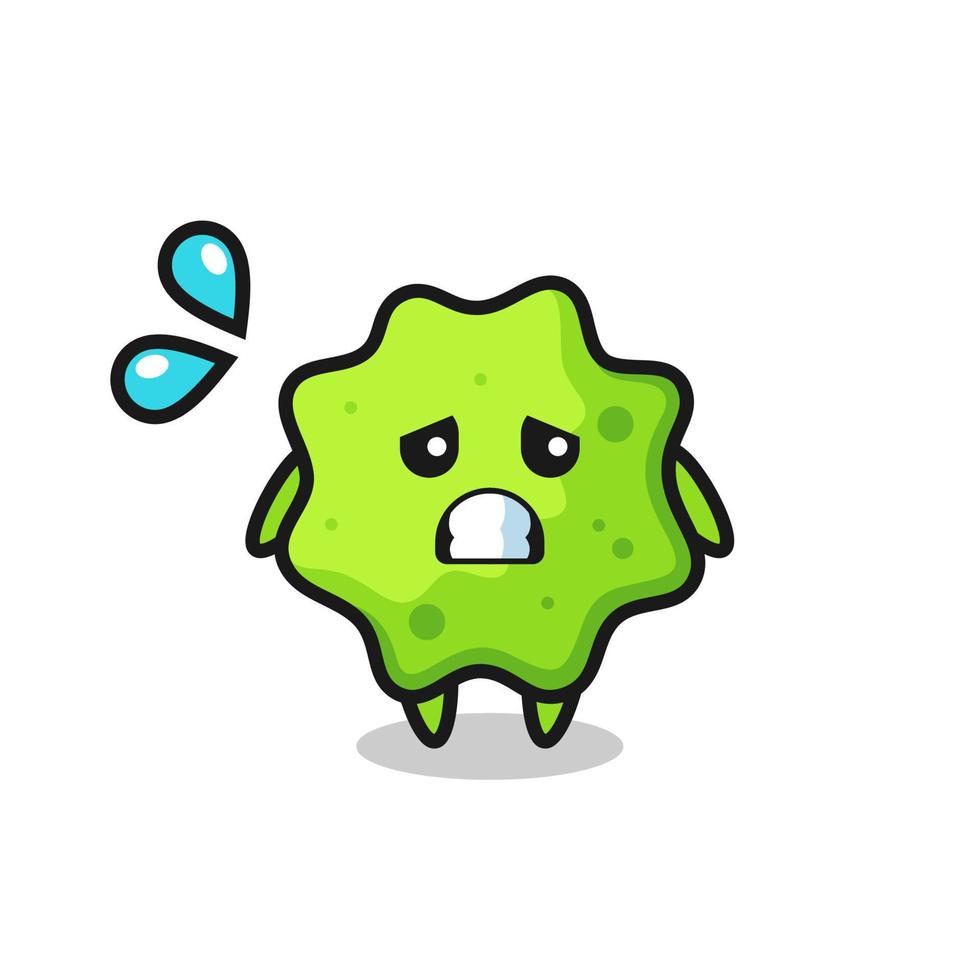 splat mascot character with afraid gesture vector