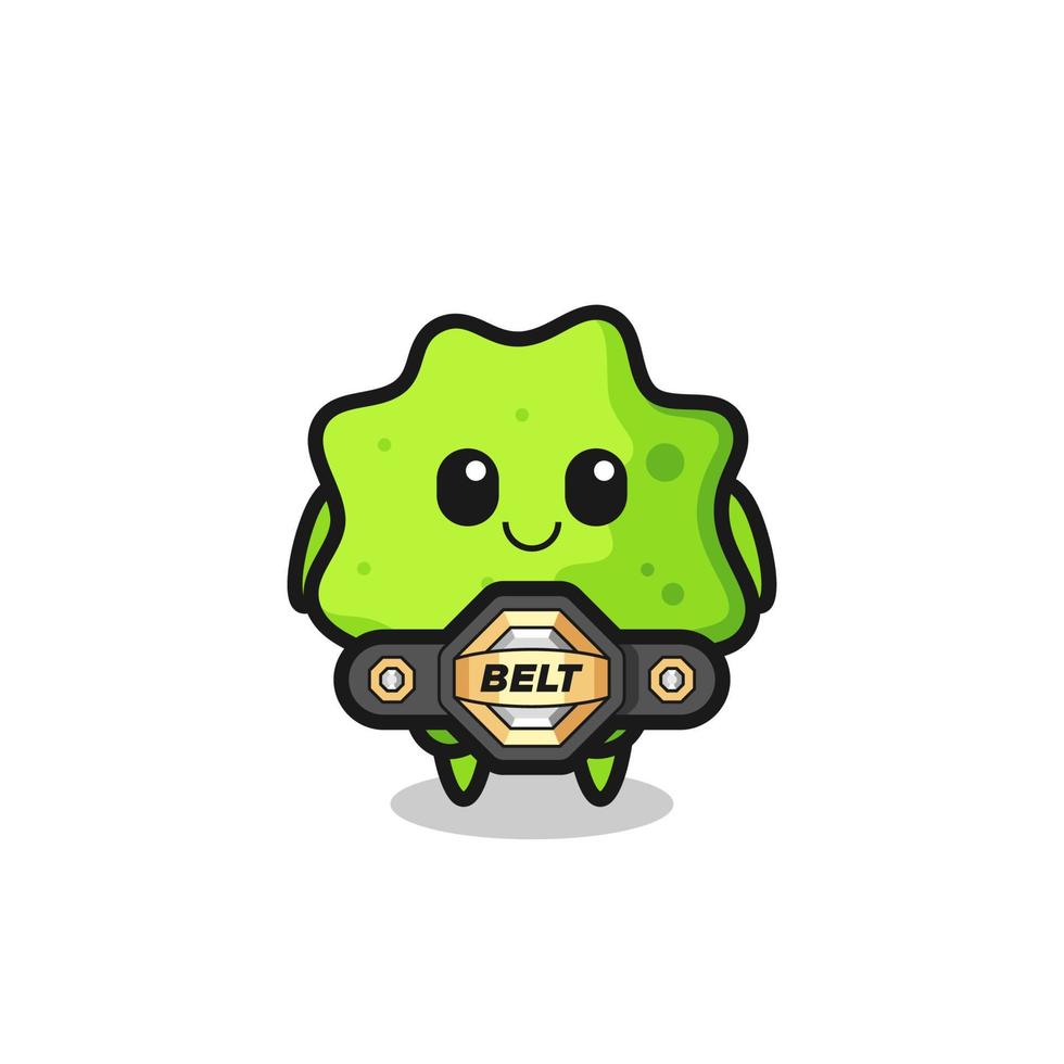 the MMA fighter splat mascot with a belt vector