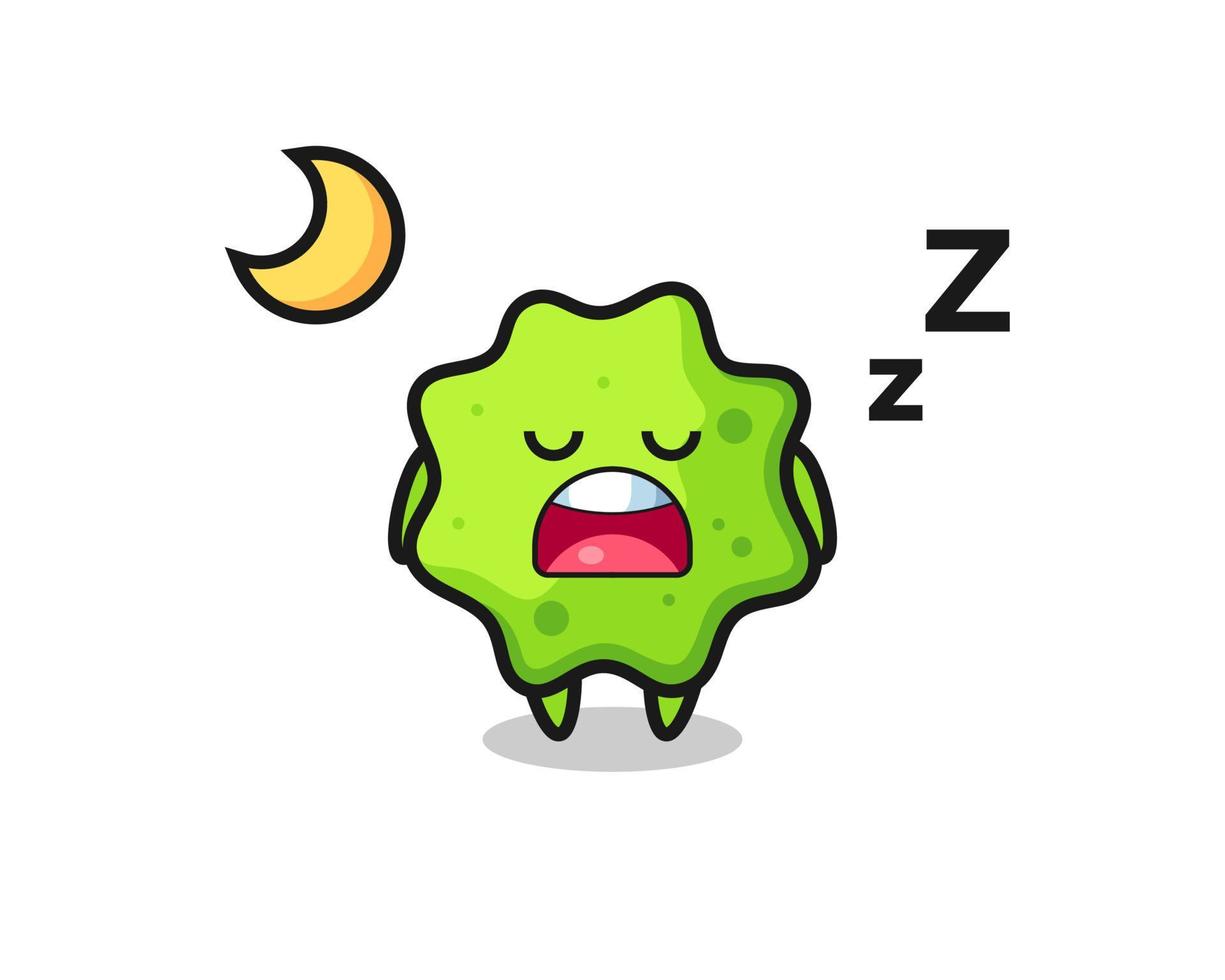 splat character illustration sleeping at night vector