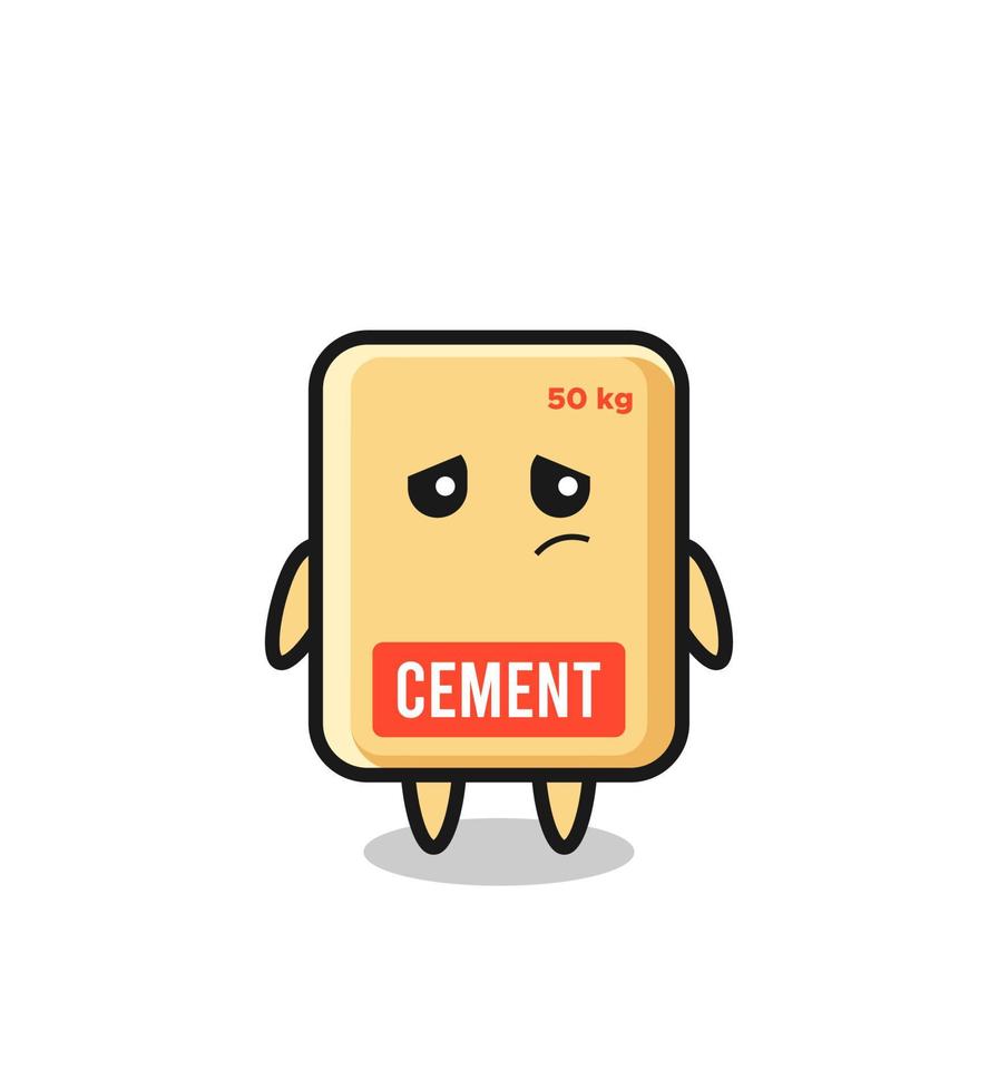 the lazy gesture of cement sack cartoon character vector