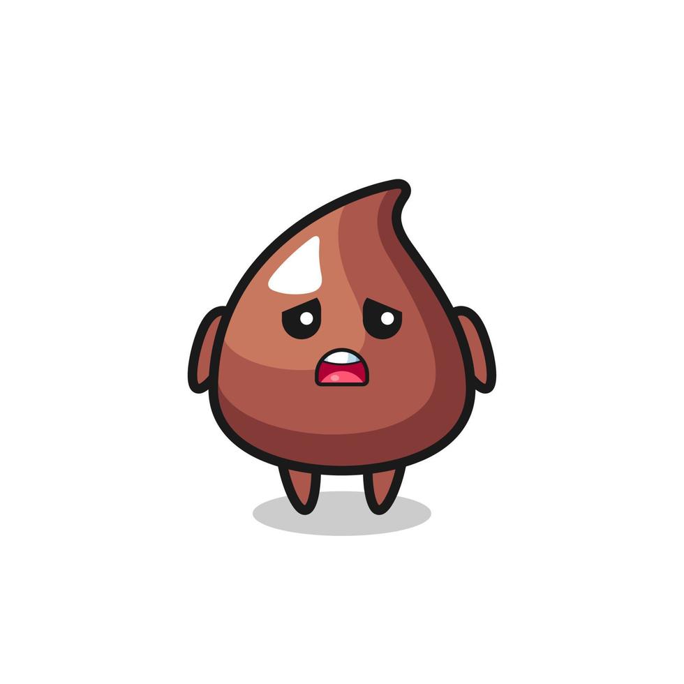 disappointed expression of the choco chip cartoon vector