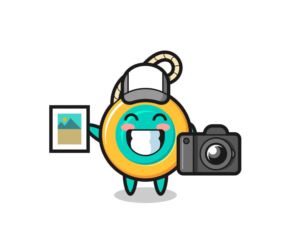 Character Illustration of yoyo as a photographer vector
