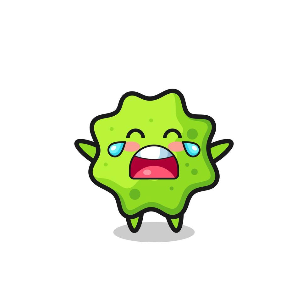 the illustration of crying splat cute baby vector