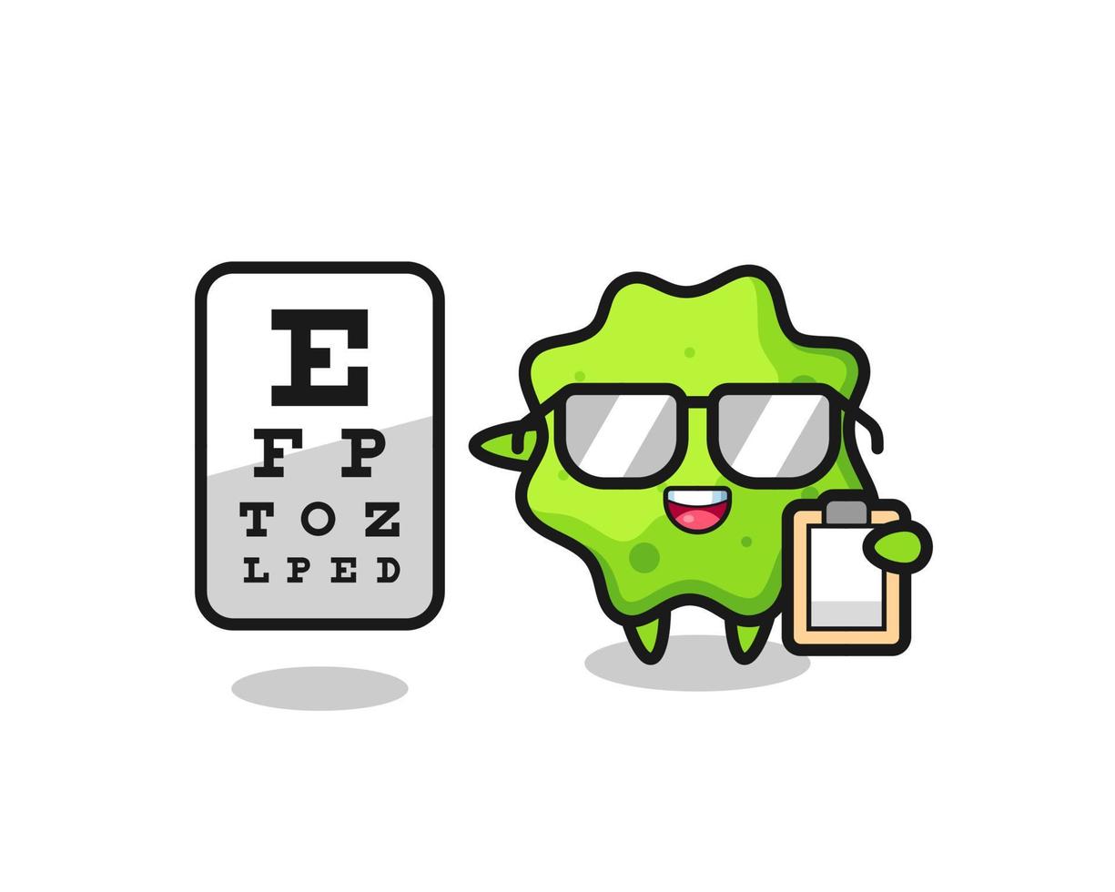 Illustration of splat mascot as an ophthalmology vector