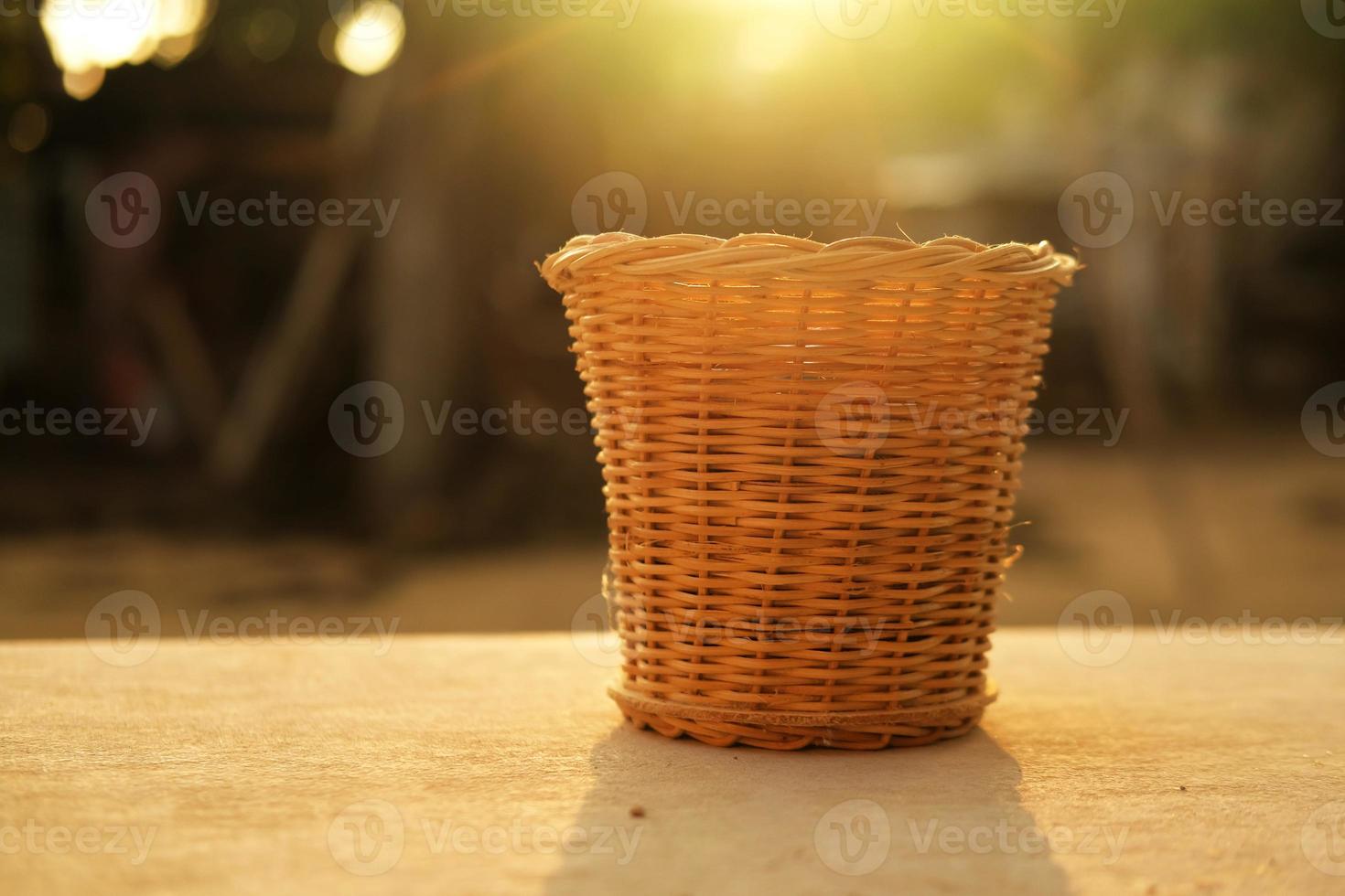 Handicrafts, baskets made of bamboo. rural communities use bamboo to make handicrafts to create value for local materials photo