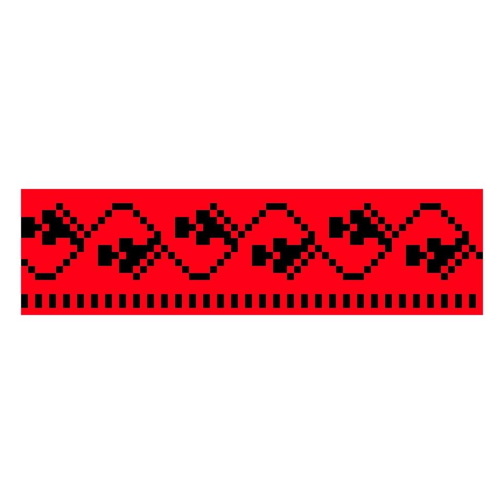 patrón pixelado vyshyvanka tradicional étnico ucraniano de patrones sin fisuras ornamento eslavo vector