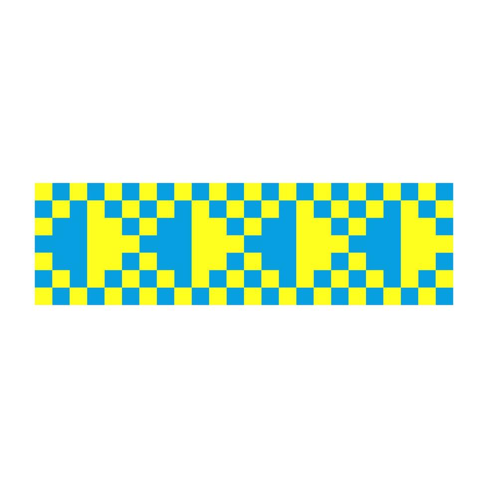 Pixelized pattern Vyshyvanka Traditional Ethnic Ukrainian Seamless Pattern slavic ornament vector