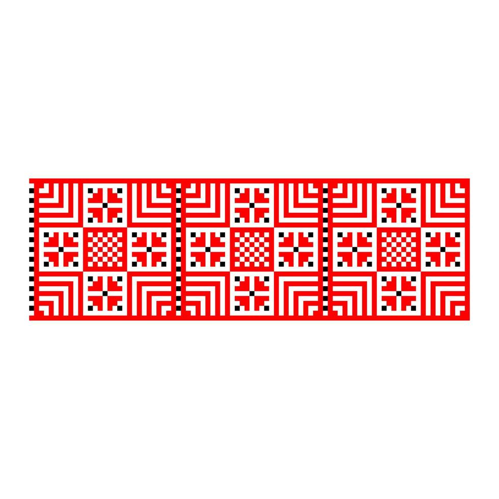 Pixelized pattern Vyshyvanka Traditional Ethnic Ukrainian Seamless Pattern slavic ornament vector