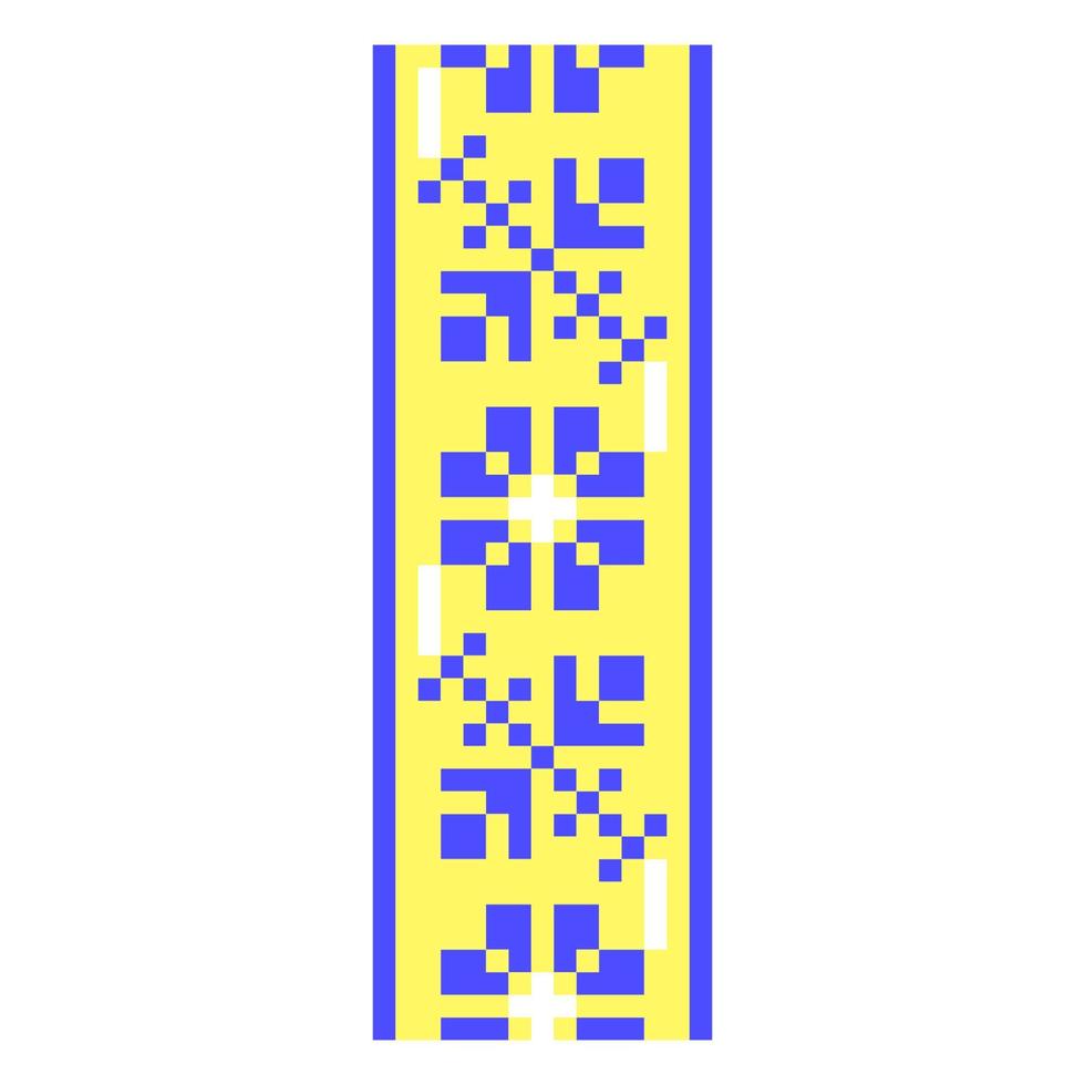 Pixelized pattern Vyshyvanka Traditional Ethnic Ukrainian Seamless Pattern slavic ornament vector