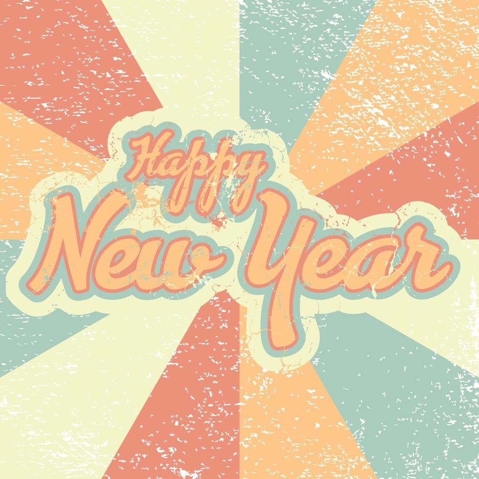 happy new year vintage label. can be used for templates, labels, icons, logos, symbols. vector files