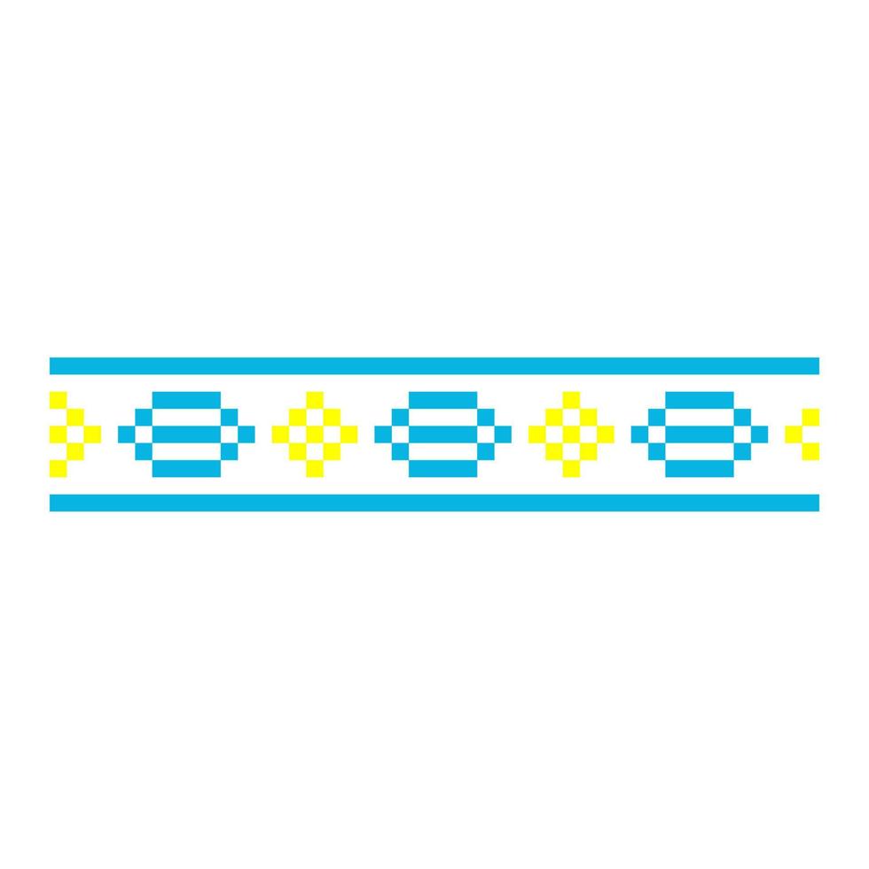 Pixelized pattern Vyshyvanka Traditional Ethnic Ukrainian Seamless Pattern slavic ornament vector