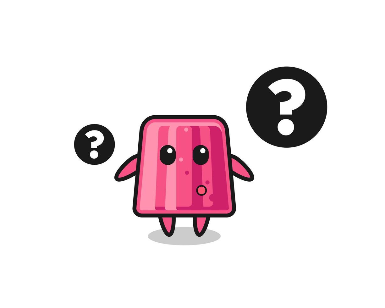 Cartoon Illustration of jelly with the question mark vector