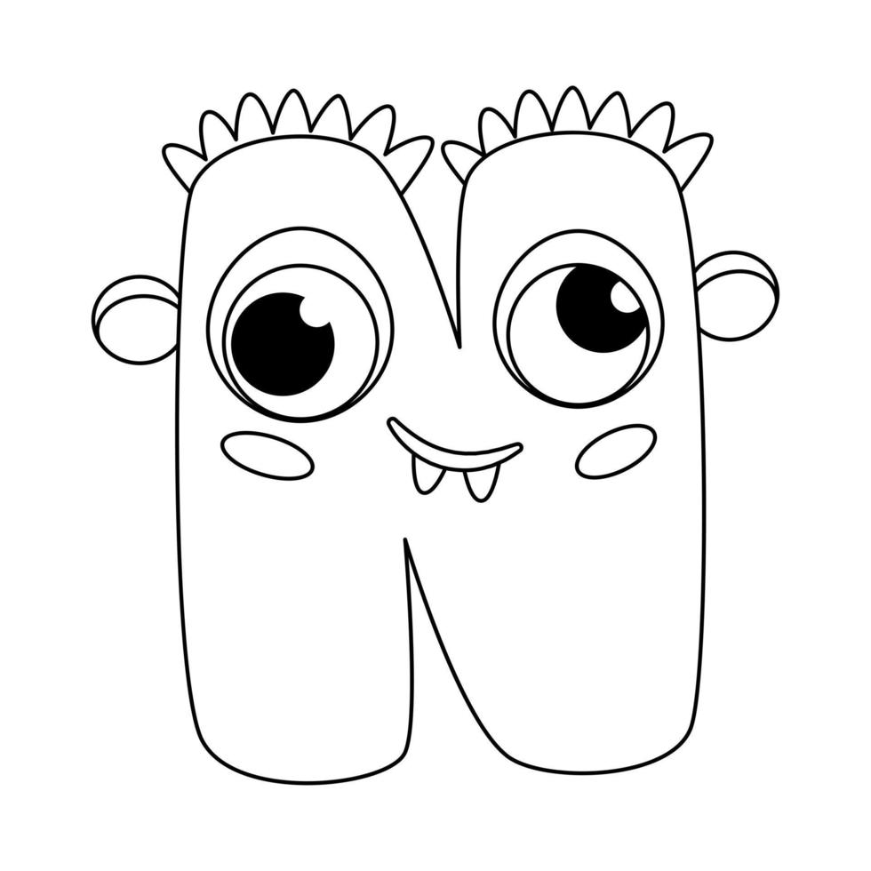 Libro de páginas para colorear del alfabeto monstruo. página para colorear alfabeto inglés para niños con Libro de páginas para colorear del alfabeto monstruo. página para colorear alfabeto inglés para niños con