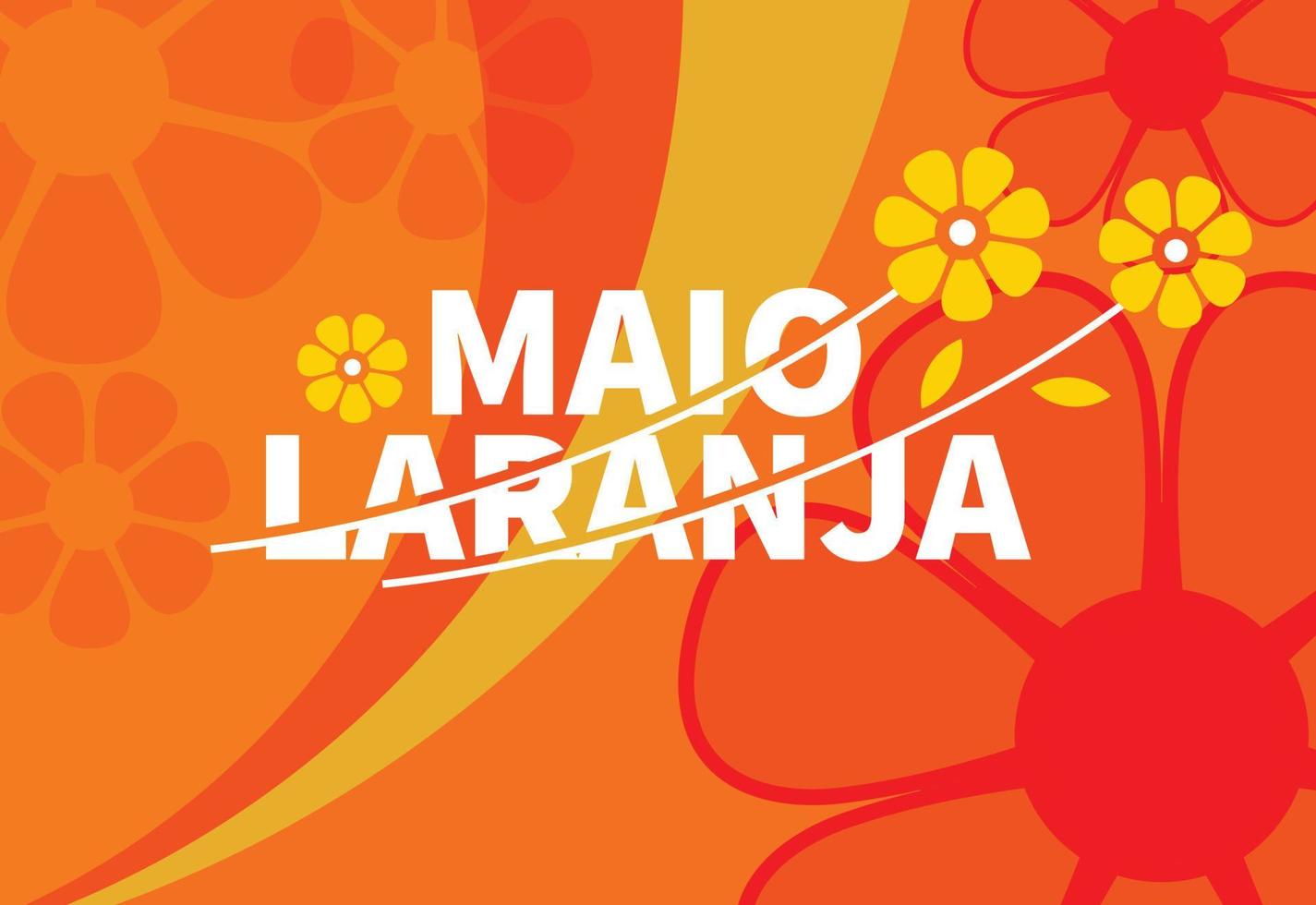 Maio Laranja. el 18 de mayo es el día nacional contra el abuso y la explotación infantil en brasil vector