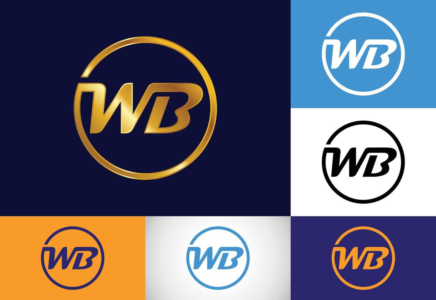 Initial Monogram Letter W B Logo Design. Graphic Alphabet Symbol For Corporate Business Identity vector
