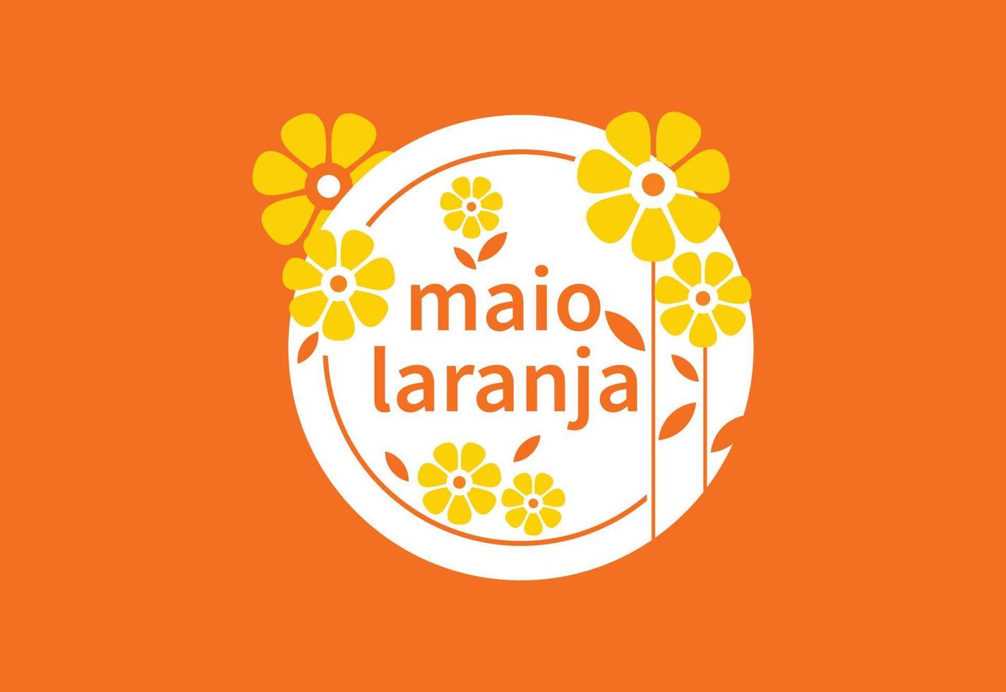 Maio Laranja. el 18 de mayo es el día nacional contra el abuso y la explotación infantil en brasil vector