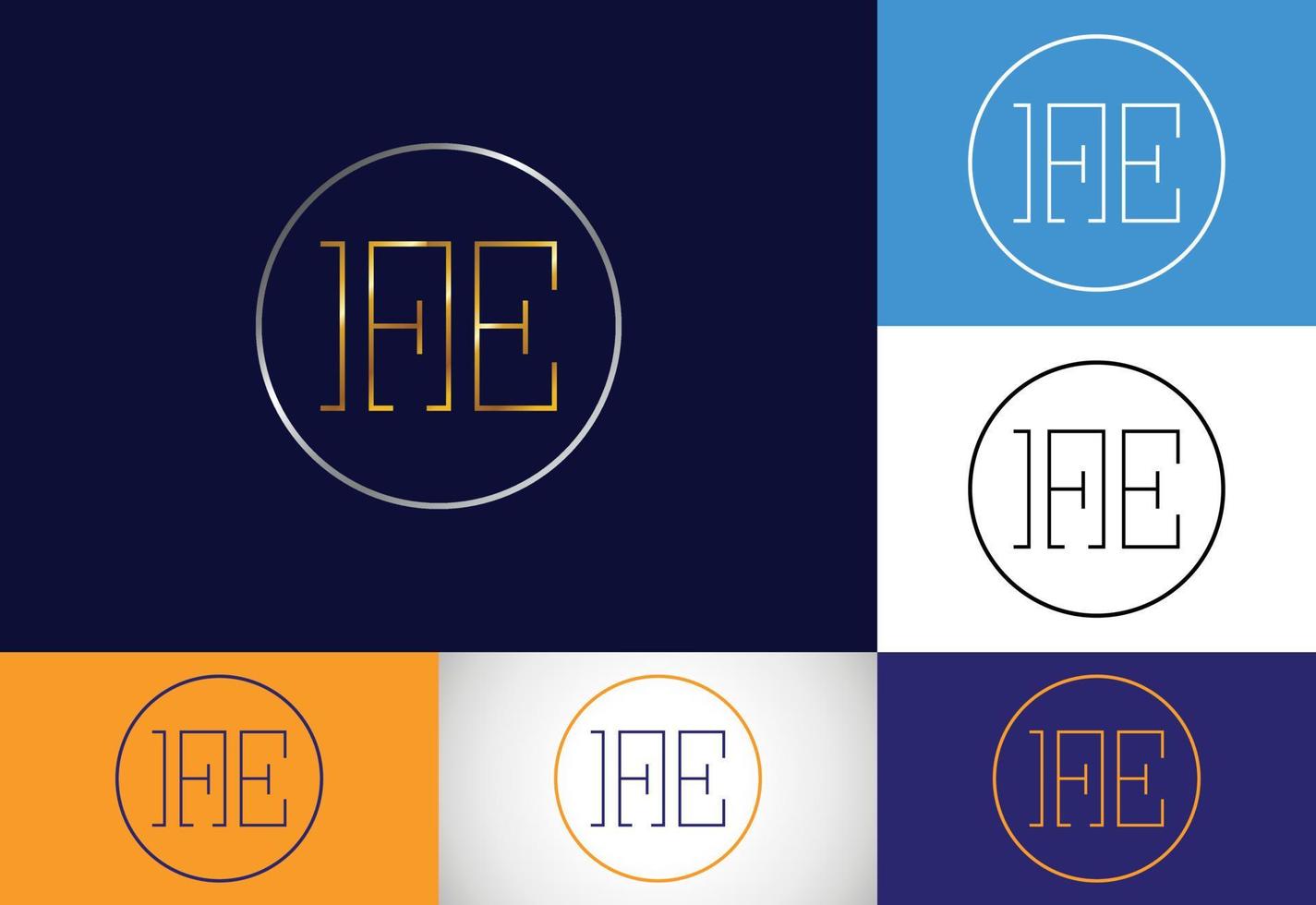 vector de diseño de logotipo de letra inicial fe. símbolo del alfabeto gráfico para la identidad empresarial corporativa