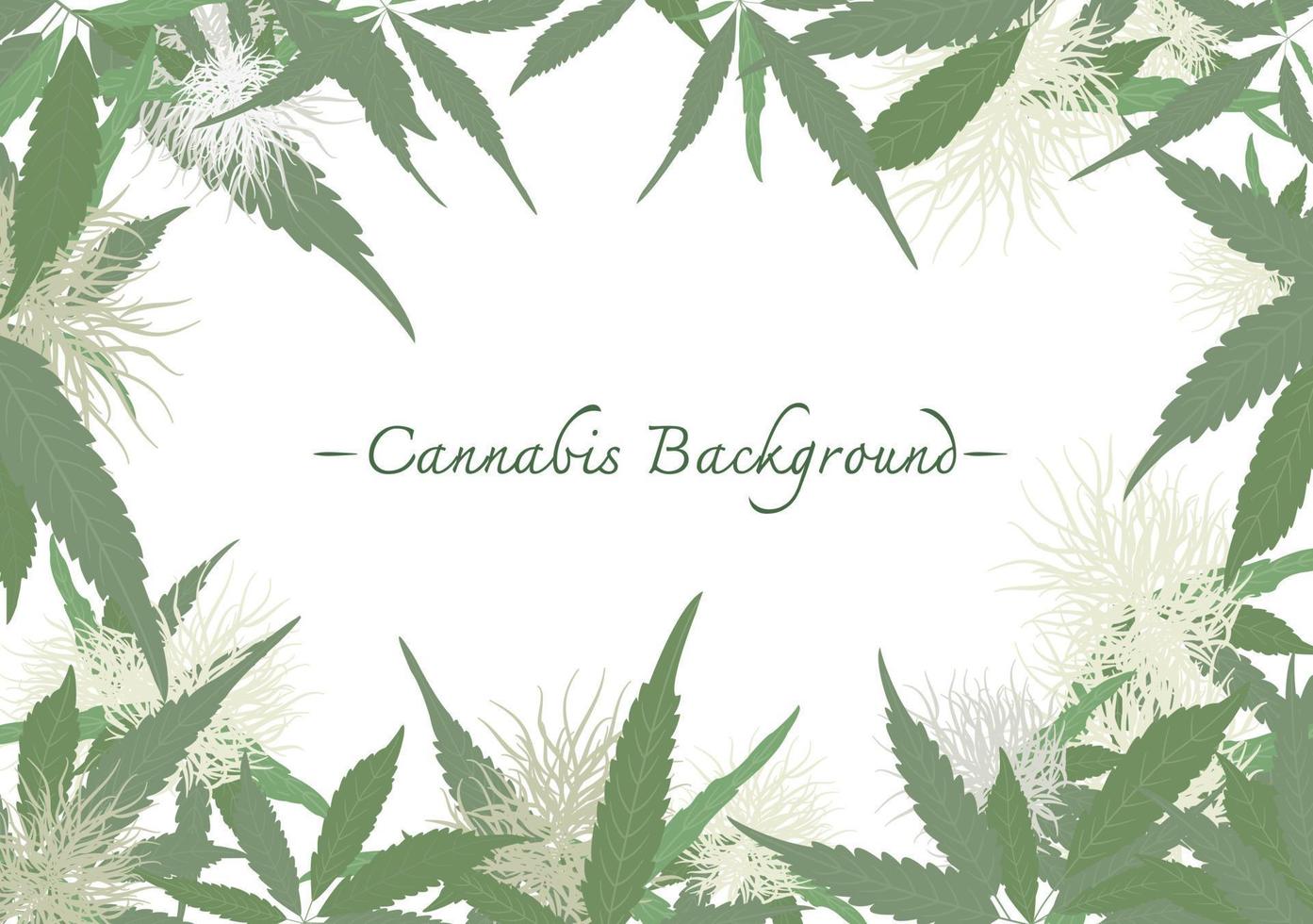 cannabis tree frame banner background vector